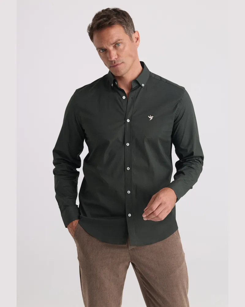 Felix Hardy Hemd Langarmhemd Khaki