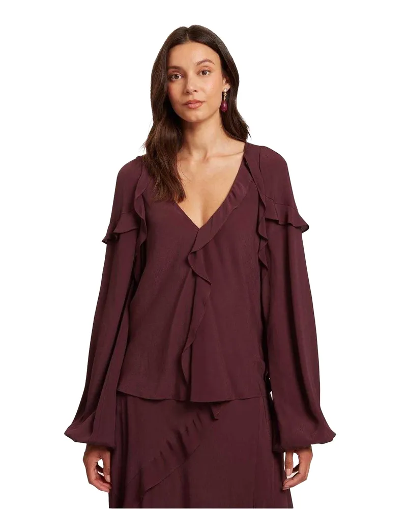 Ted Baker Bluse für Damen (Ochsenblutrot Rot