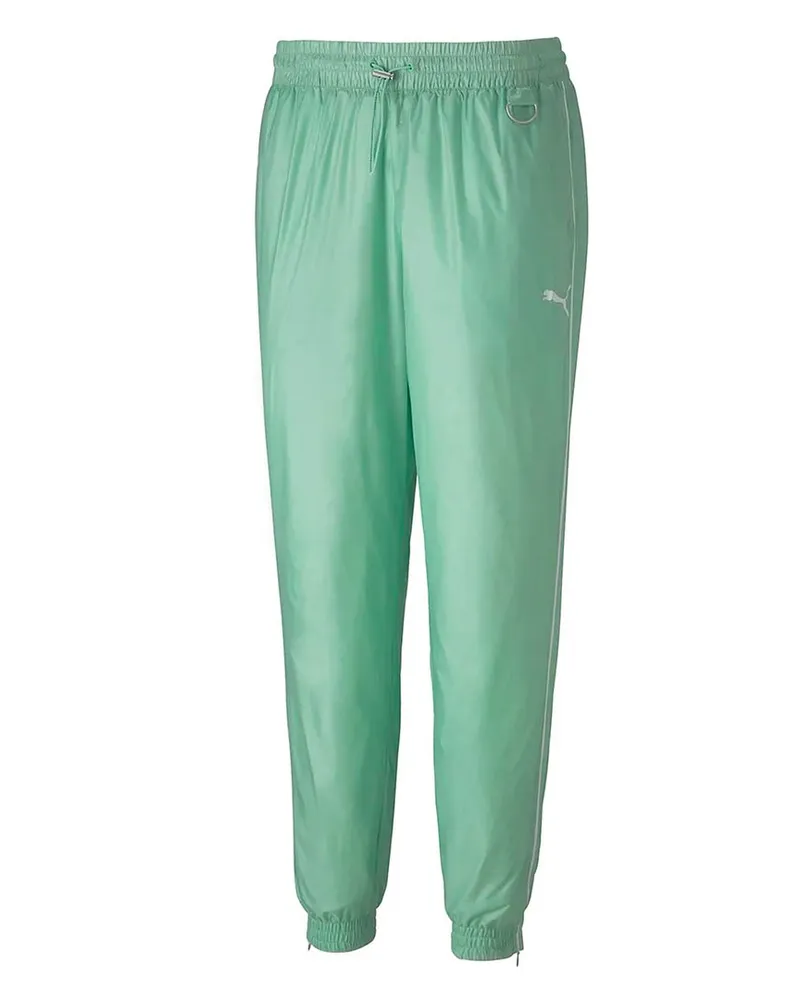 Puma Ovide SS Nylon Mist Green Track Hosen Damen Jogger 597426 32 Grün