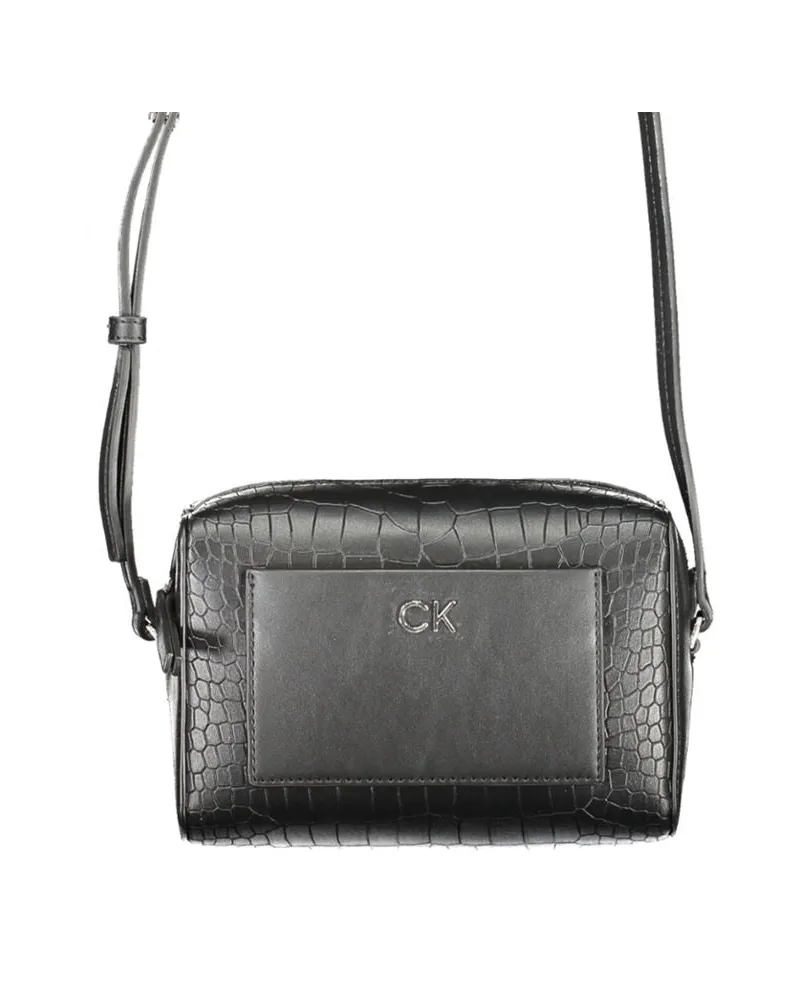 Calvin Klein Schwarze Polyester-Handtasche Schwarz