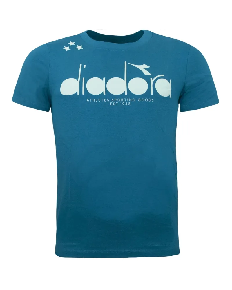 Diadora Logo Herren Blue T-Shirt Blau