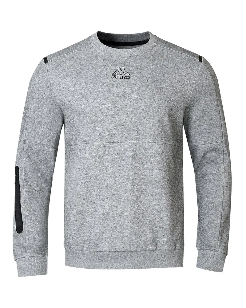 Kappa Sweatshirt für Herren, Teddy-Stoff (Grau meliert Grau