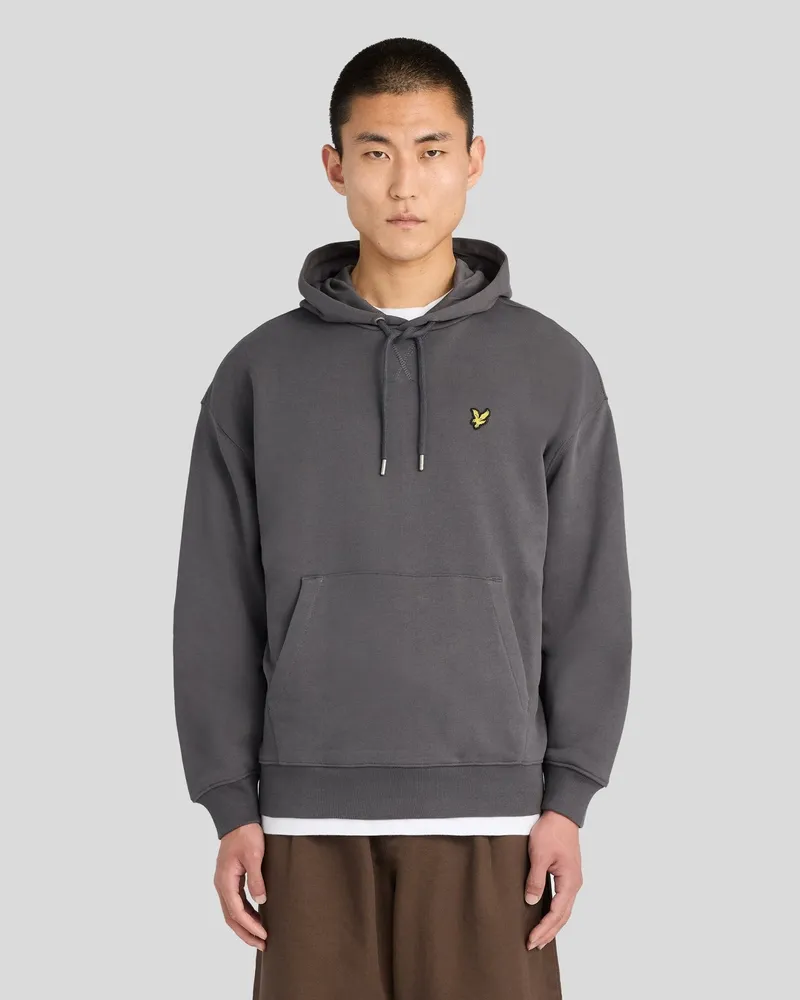 Lyle & Scott Schwerer Loopback-Pullover-Hoodie Grau