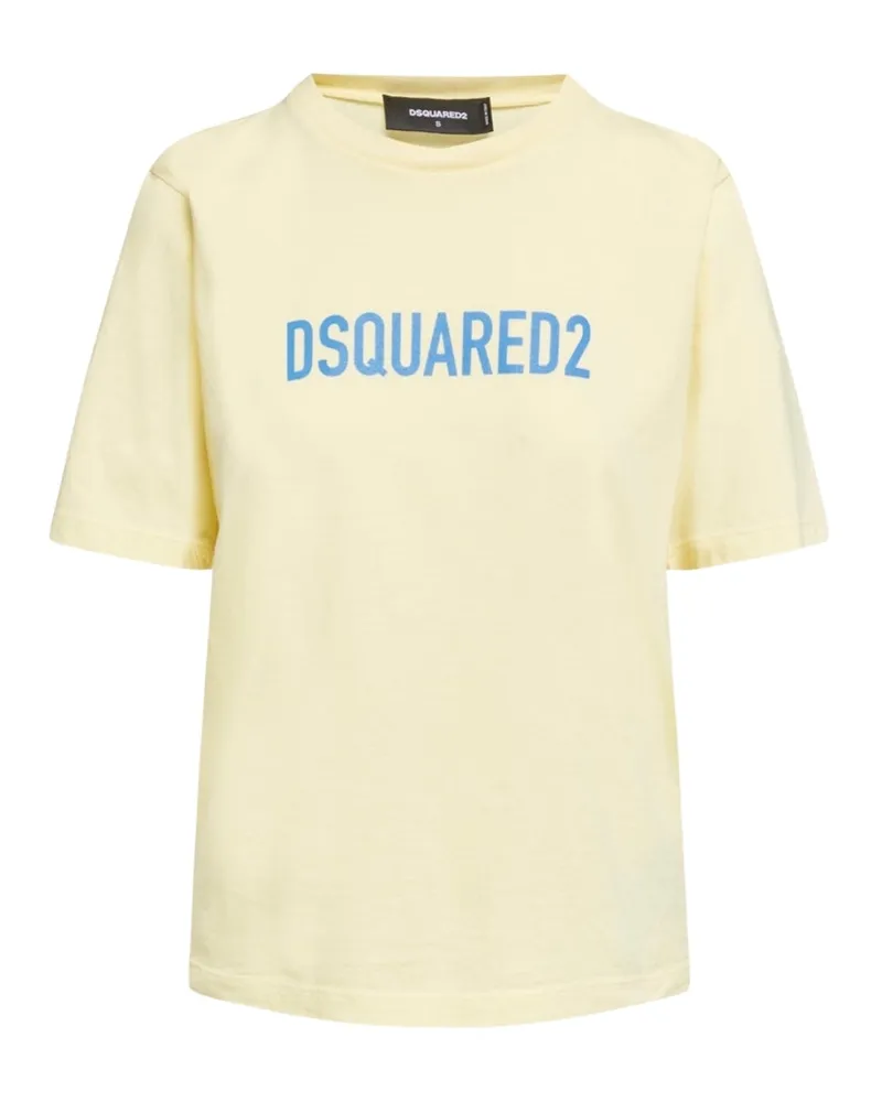 Dsquared2 T-Shirt Eco Dyed Easy - Gelb Gelb