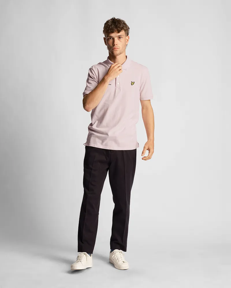 Lyle & Scott Men Lyle and Scott Plain Polo Shirt Co-Ordinates Print in pink Rosa