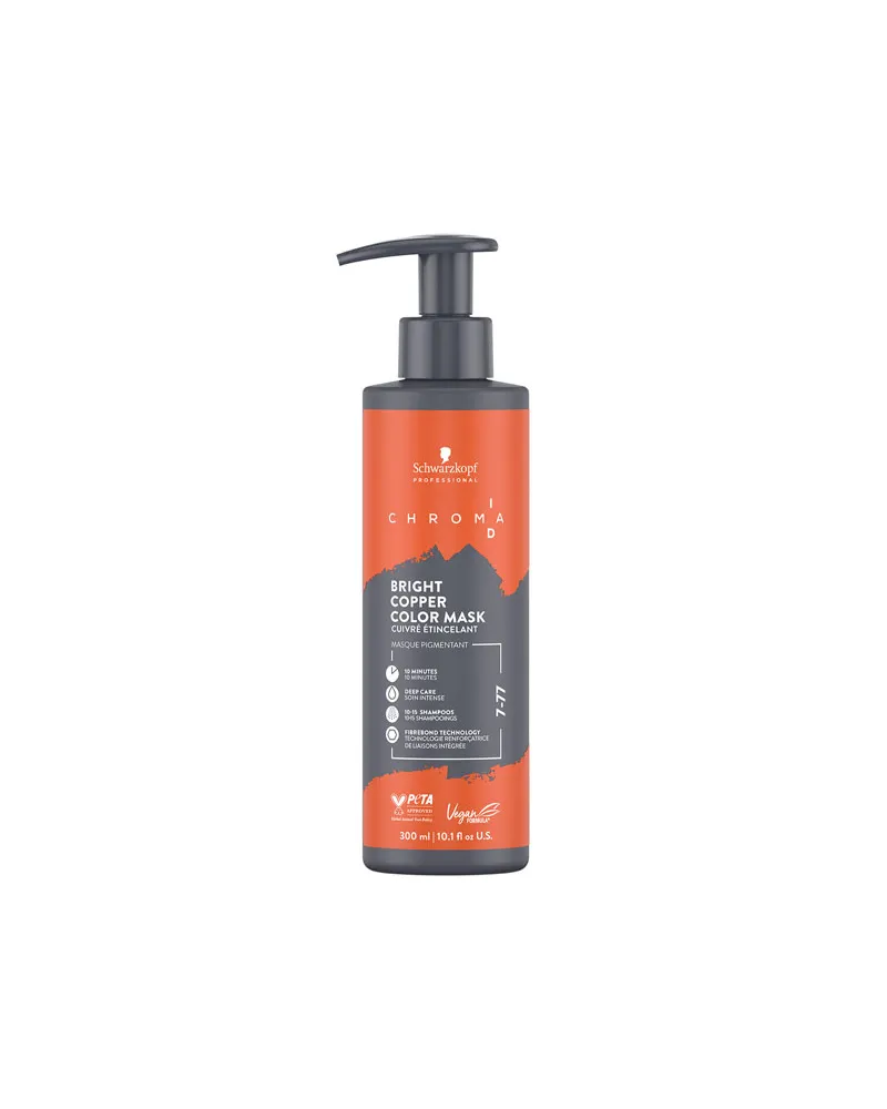 Schwarzkopf Chroma Id Bonding-farbmaske #7-77-bright Copper 300 ml 