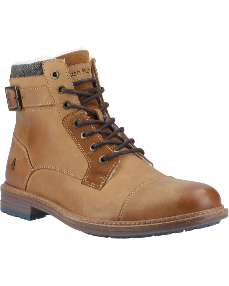 Hush Puppies Jordan Leder Herren Tan Stiefel Cognac