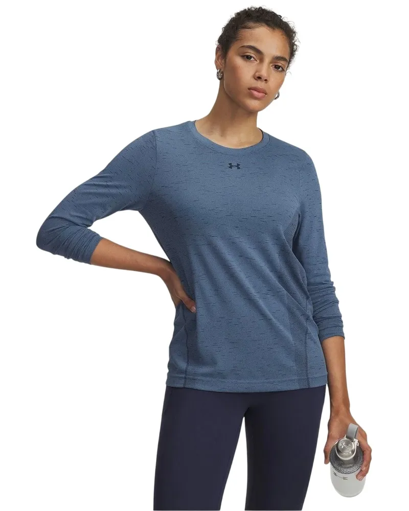 Under Armour Vanish" Sweatshirt für Damen, Nahtlos, Langärmlig (Rauchblau Hellblau