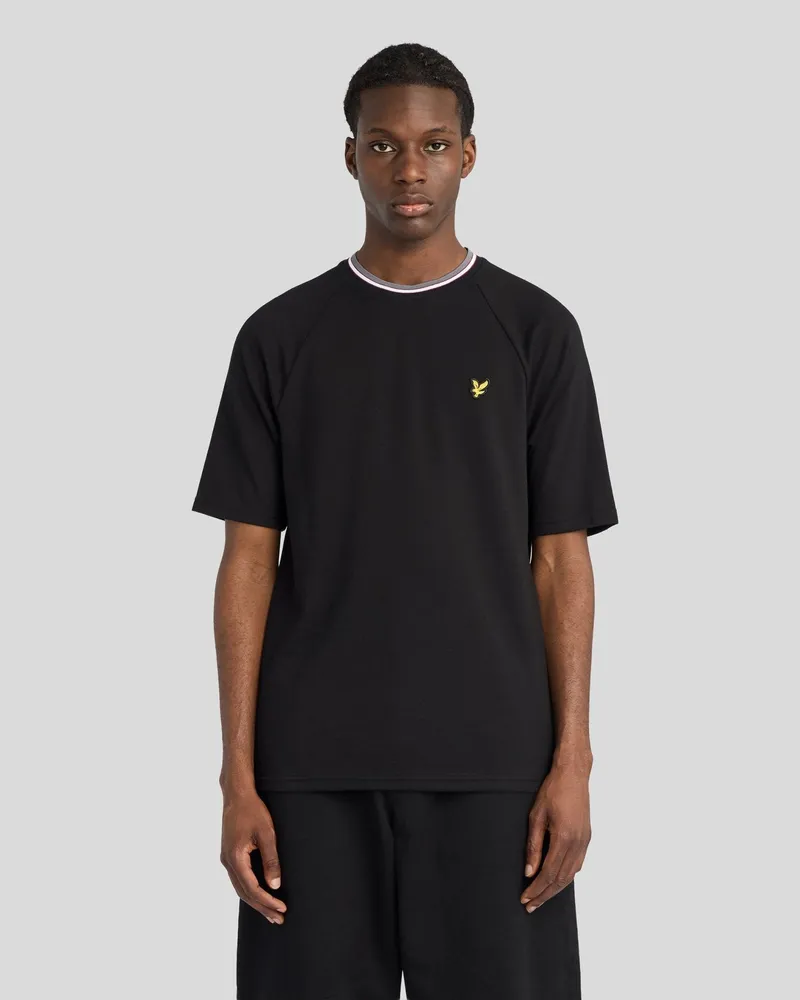 Lyle & Scott Tipped Track T-Shirt Schwarz