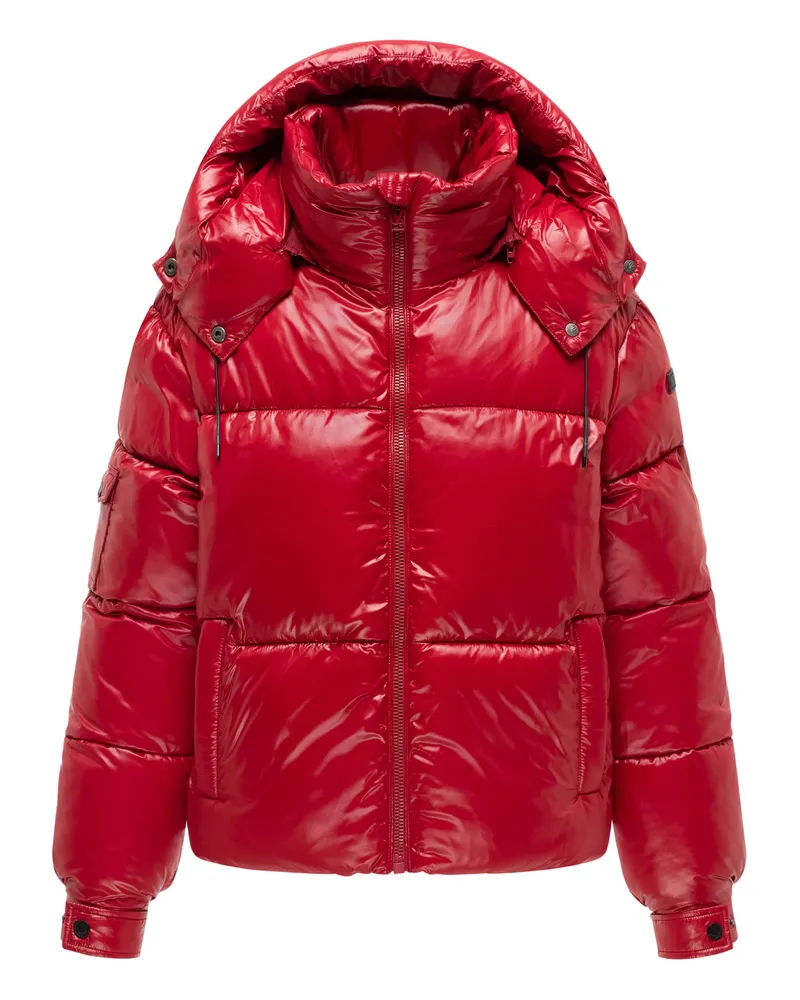 Marikoo Damen Winterjacke Glimini mit abnehmbarer Kapuze Rot