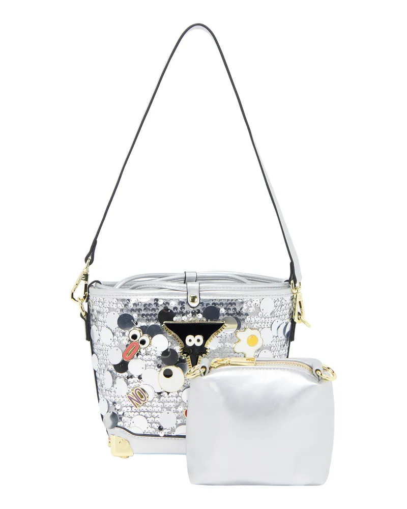 My Mo Beuteltasche Beuteltasche Frauen Silber Silber