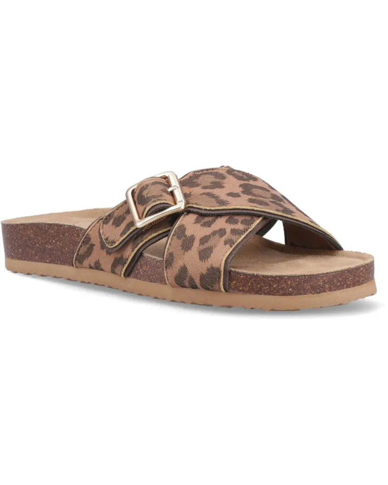 Rocket Dog Annie Tigg Leopard Textilsandalen für Damen - Cognac Cognac