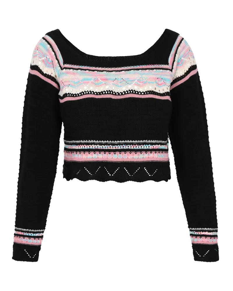 IZIA Pullover Frauen schwarz mehrfarbig Schwarz