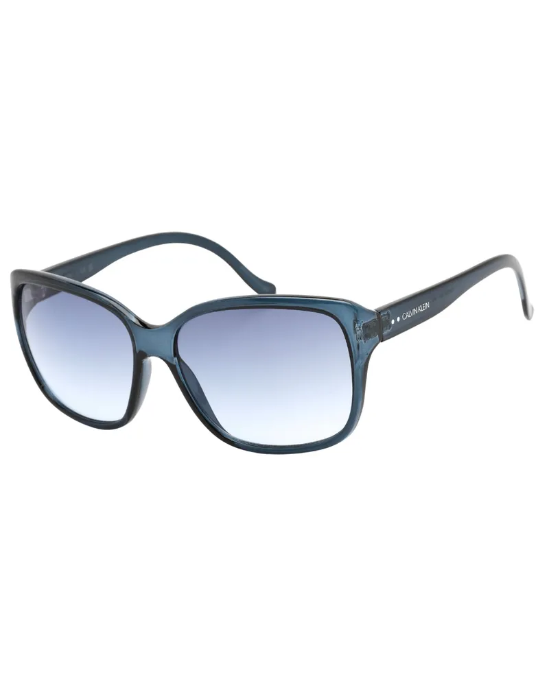 Calvin Klein Crystal Sonnenbrille mit Rahmen und Verlaufsgläsern in Kristalloptik - Blau Blau