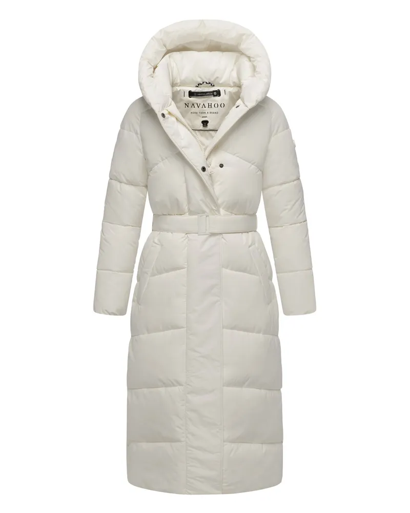 NAVAHOO Eisblick Damen Steppmantel – elegant, warm & funktional Wollweiß