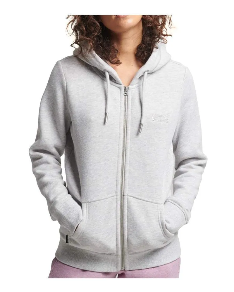Superdry. Sweatshirt  Damen Vintage Logo Bestickt Grau