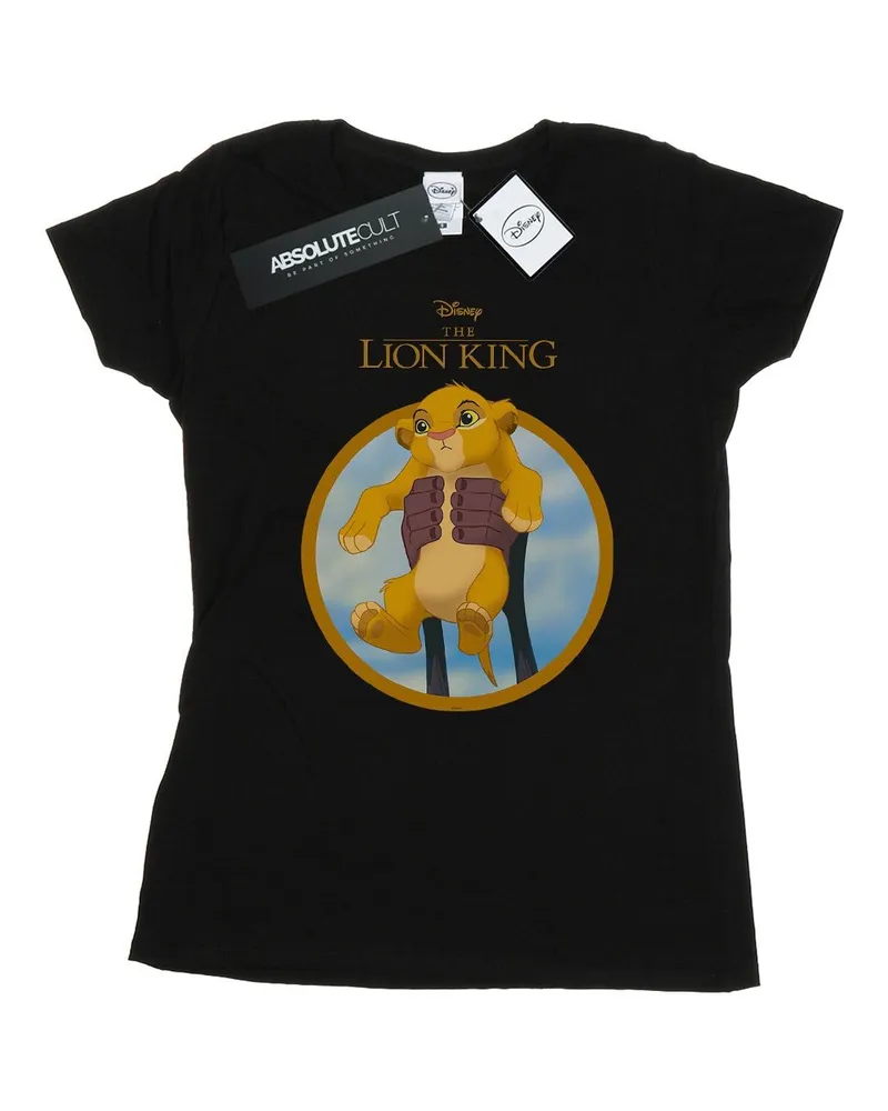 Disney The Lion King Show Simba" T-Shirt für Damen (Schwarz Schwarz