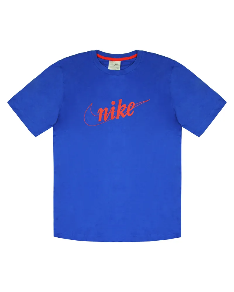 Nike Logo Kurzarm Crew Neck Blue Herren T-Shirt 692359 401 Blau