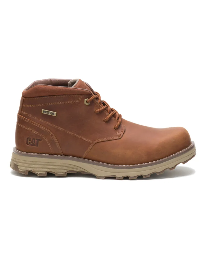 Caterpillar Footwear Herren Elude wasserdichte Arbeitsstiefel aus braunem Leder Braun