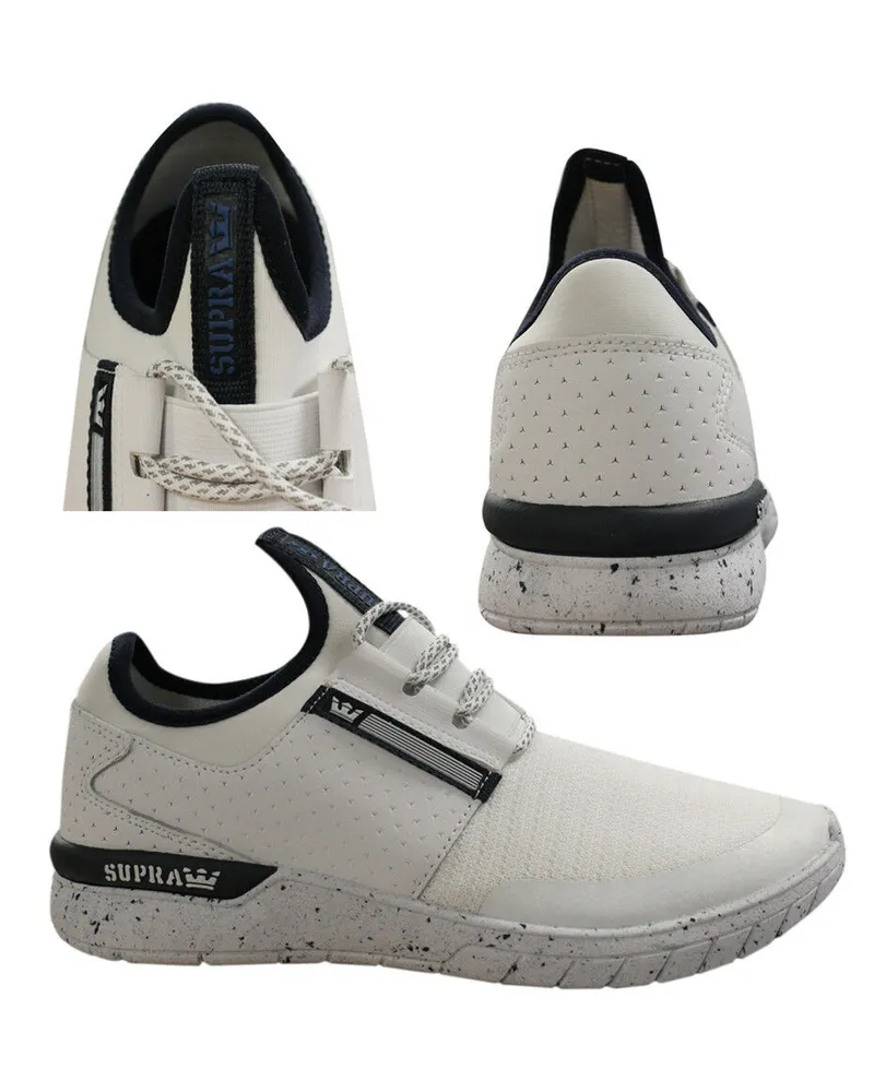 Supra Footwear Flow Run Pee -up Herren Casual Running Trainer White 008021 135 Q1 Weiß
