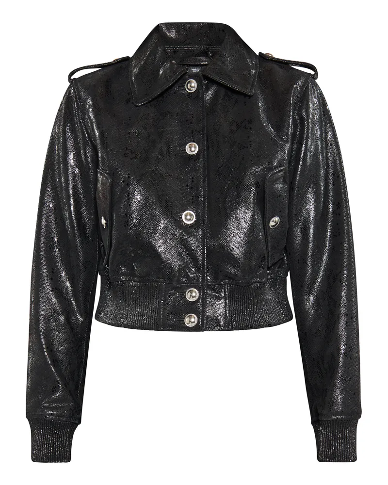 FAINA Jacke Damen Schlange Schwarz Schwarz