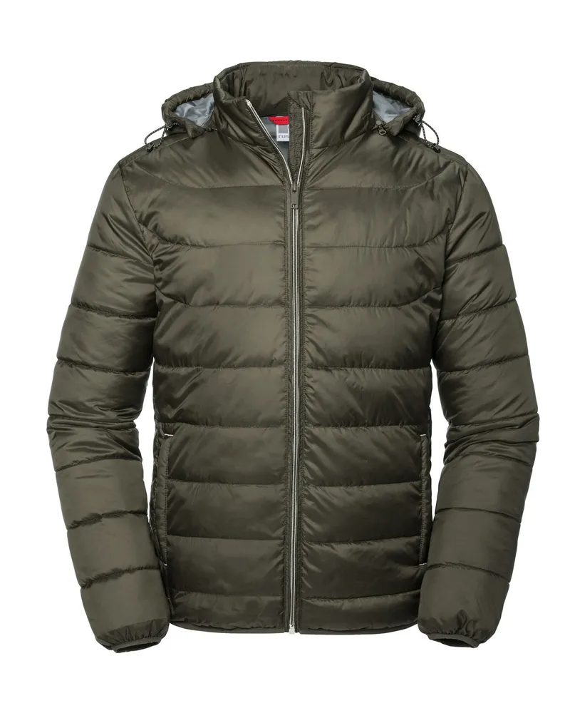 Russell Athletic Russell - "Nano" Steppjacke mit Kapuze für Herren Oliv