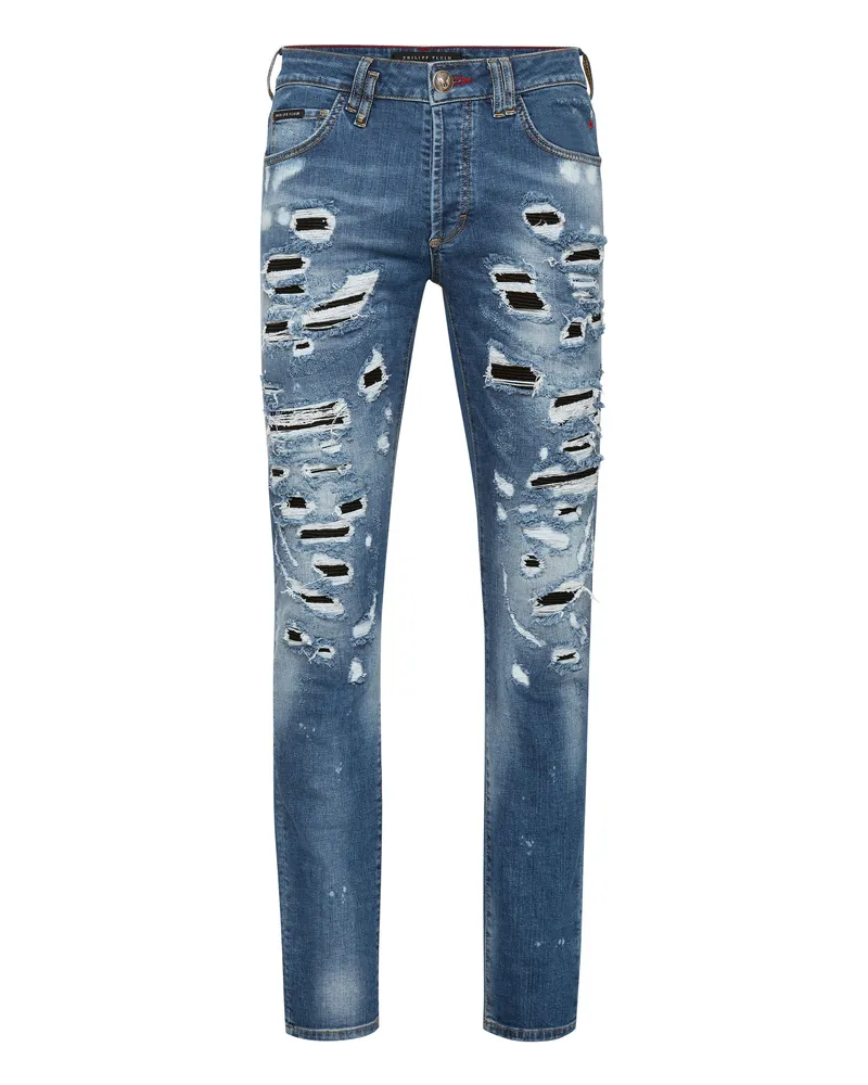 Philipp Plein Jeans Mit Geradem Schnitt Blau