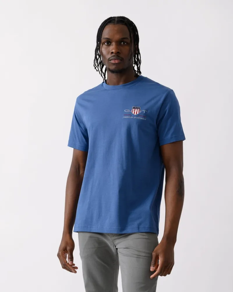Gant Regular Archive Shield Emb T-Shirt Blau