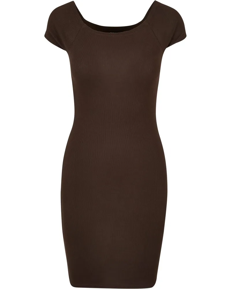 Urban Classics Kleid Schulterfrei für Damen (Braun Braun