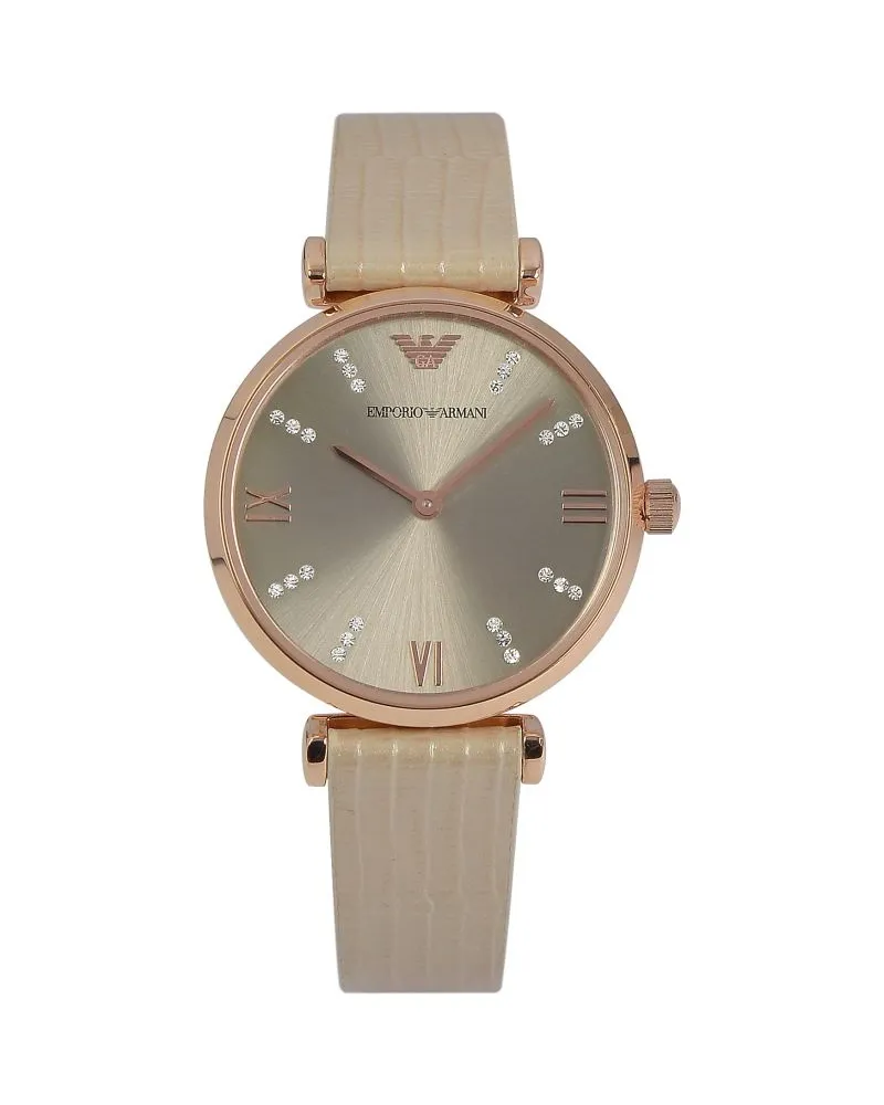 Giorgio Armani Damen-Armbanduhr AR1681 Creme