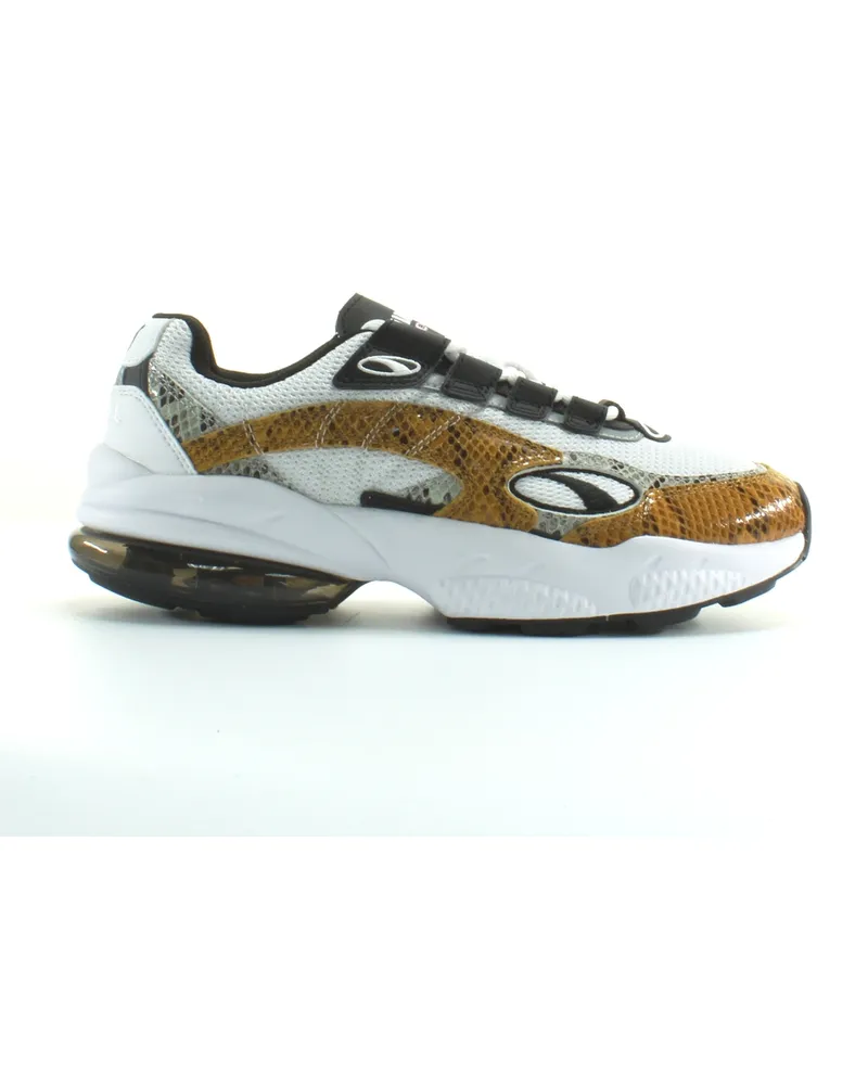 Puma Cell Gift Animal Kingdom White Textile Mens Schnürungstrainer 371786 01 Weiß