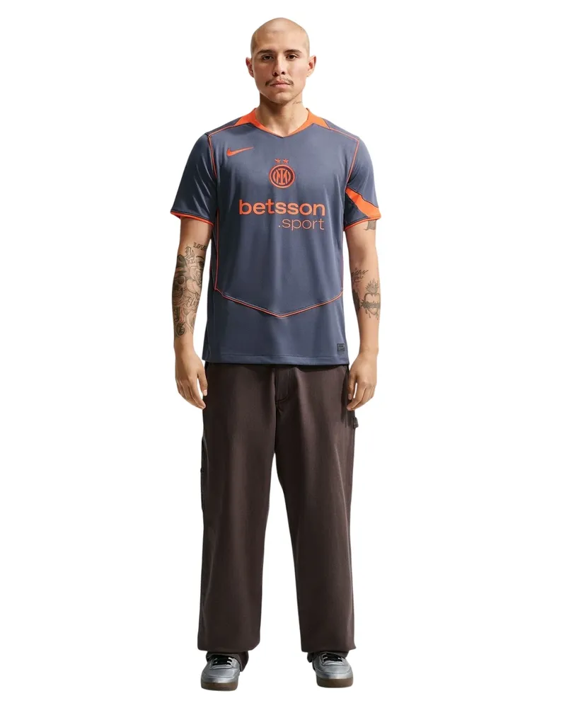 Nike Unisex-Fußballtrikot für Erwachsene – Auswärtstrikot des FC Inter Mailand (Blau/Orange Blau