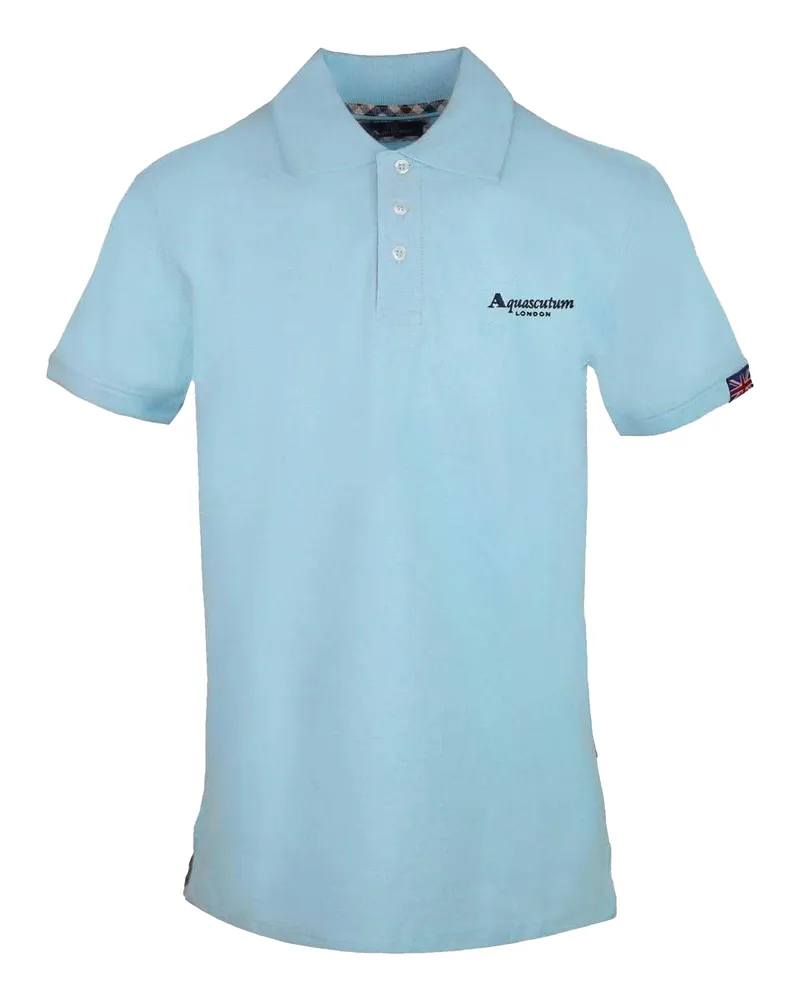 Aquascutum Poloshirt für Herren, Logo (Blauer Himmel Mittelblau