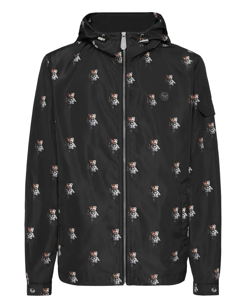 Philipp Plein Windbreaker Teddy Schwarz