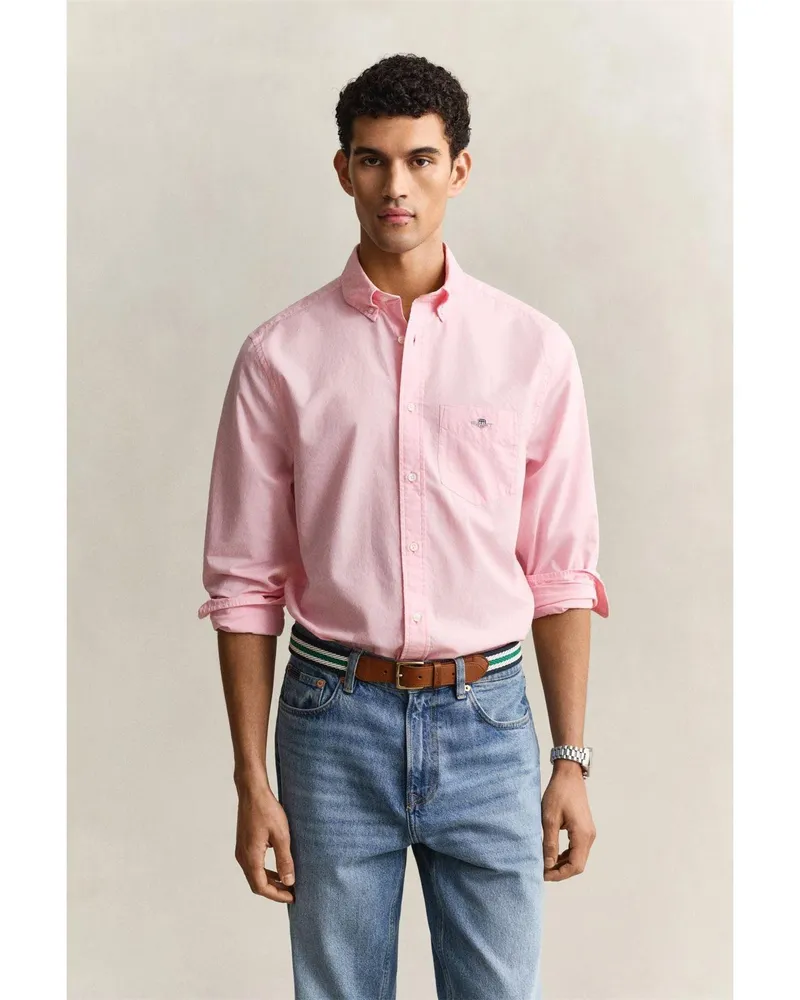 Gant Hemd für Herren, Popelin (Pink Rosa