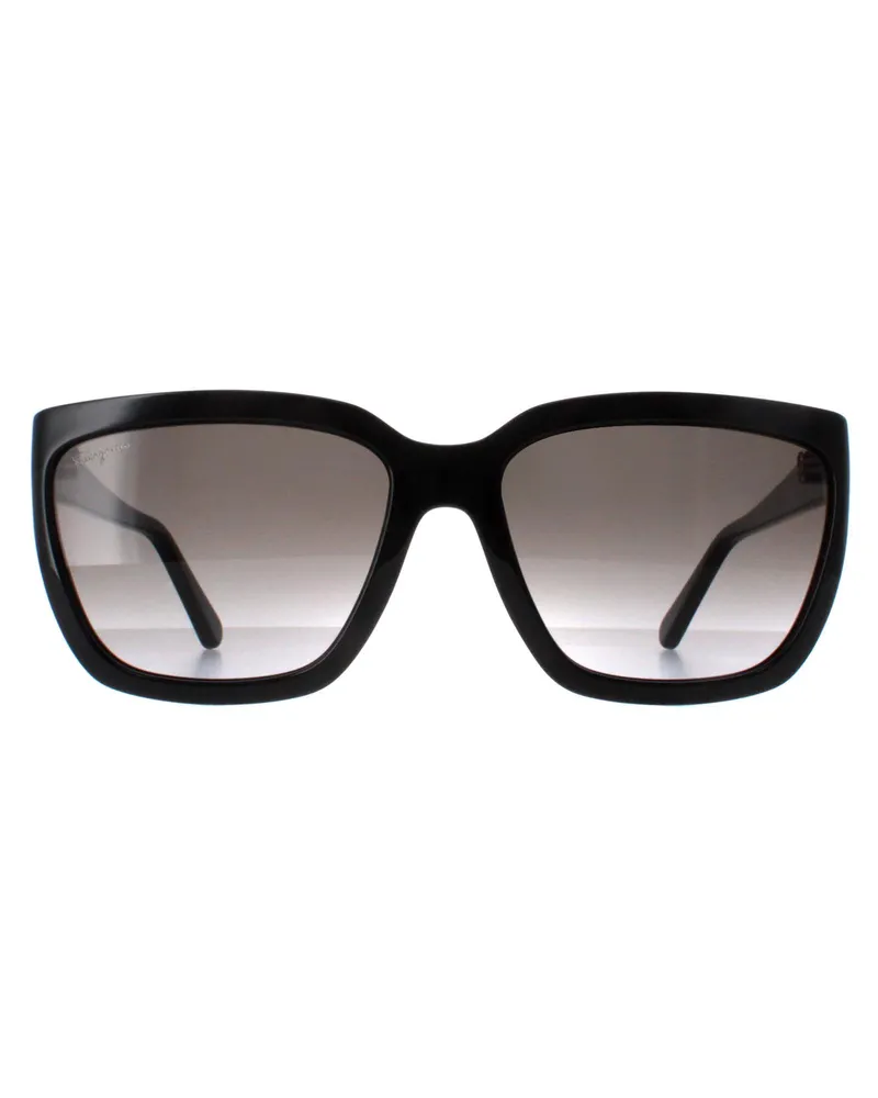 Ferragamo SF1018S 001 zwart grijs gradiÃ«nt zonnebril Schwarz