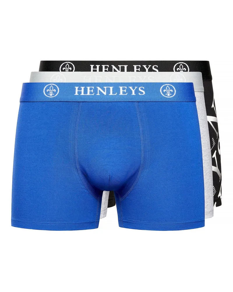 Henleys Henline" Boxershorts für Herren(3er-Pack) (Bunt Grün