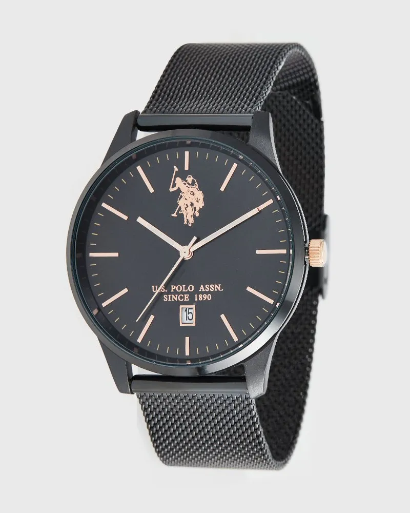 U.S. Polo Assn.  Uhr Owen Herrenuhr Schwarz