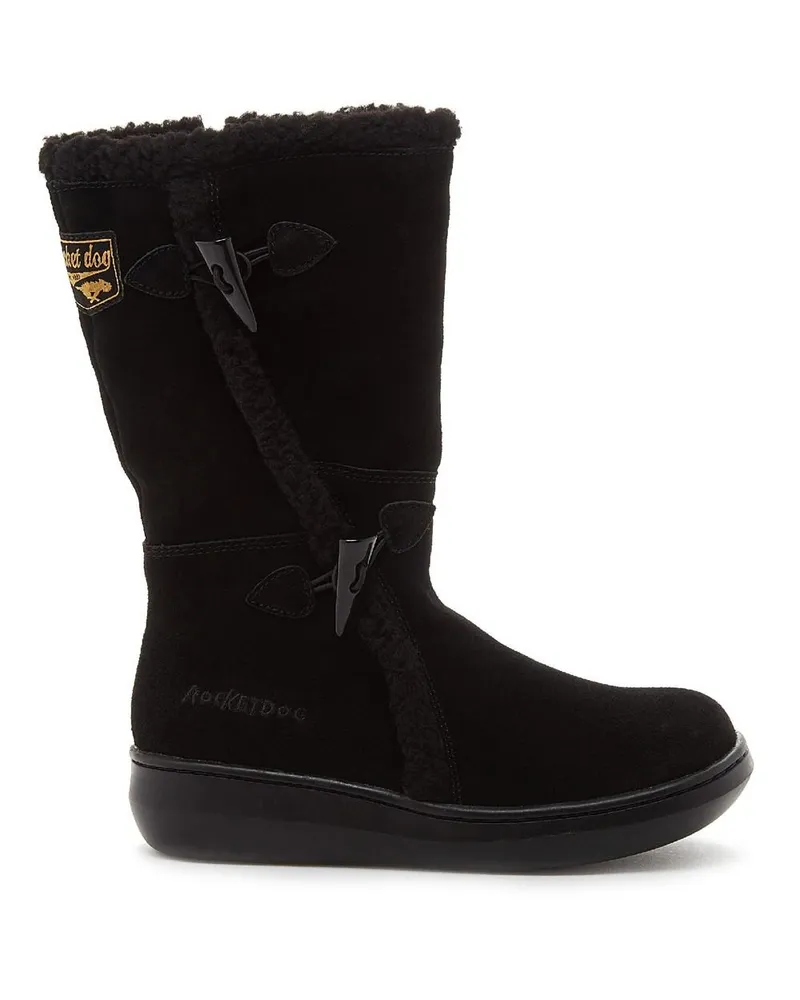 Rocket Dog Damen Winterstiefel "Slope", Wildleder (Schwarz Schwarz