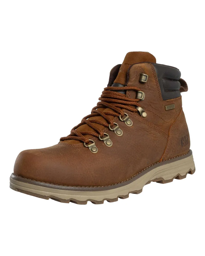 Caterpillar Footwear Sire Wasserdichte Lederstiefel, Braun Braun