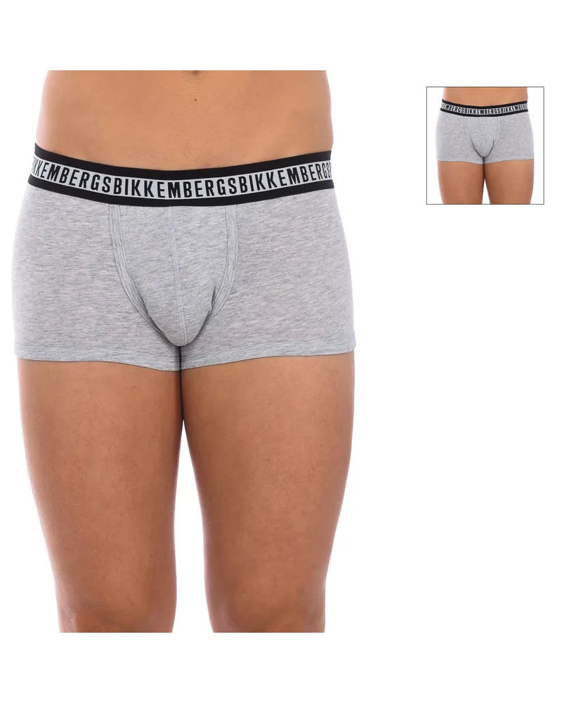 Bikkembergs Pack-2 Boxershorts Fashion Tape anatomische Front BKK1UTR08BI Mann Grau