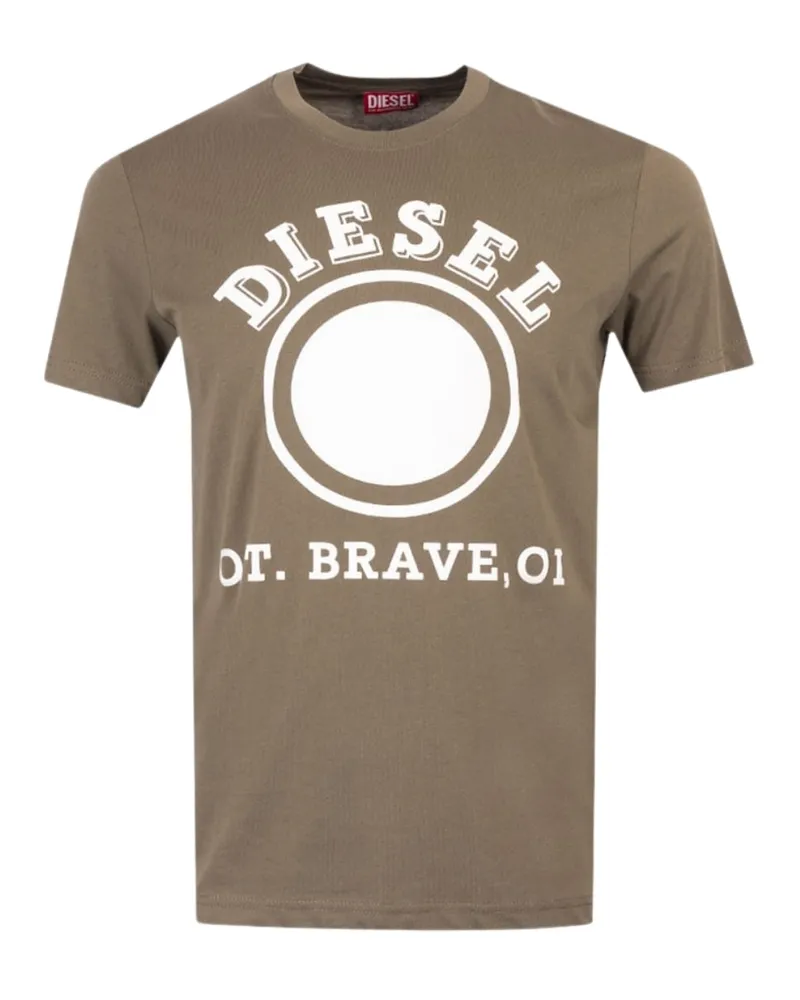 Diesel 1976 Varsity Logo Ivy Green T-Shirt Grün