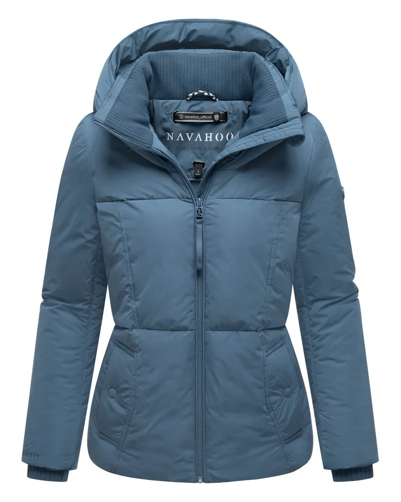 NAVAHOO Damen Steppjacke Flüsterfee 14 – leicht, warm & modern Blau
