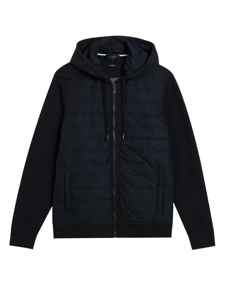 Ted Baker Adburys regular gesteppter Zip-Hoodie - Schwarz Schwarz