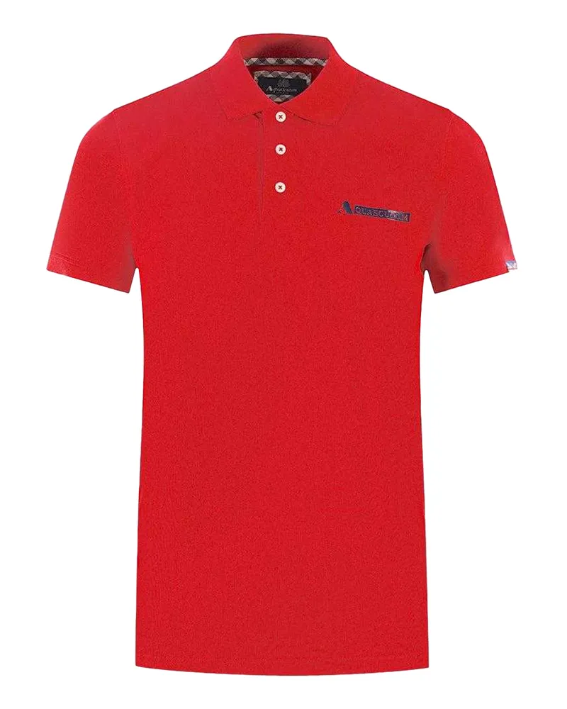 Aquascutum Unisex Erwachsenen Polo-Shirt mit Logo in Box (Rot Rot