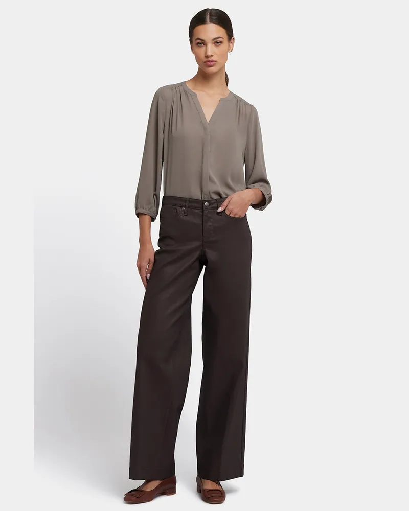 NYDJ not your daughter's Jeans  Beschichtete Teresa Weite Jeans | Pfefferkorn Beschichtet Braun