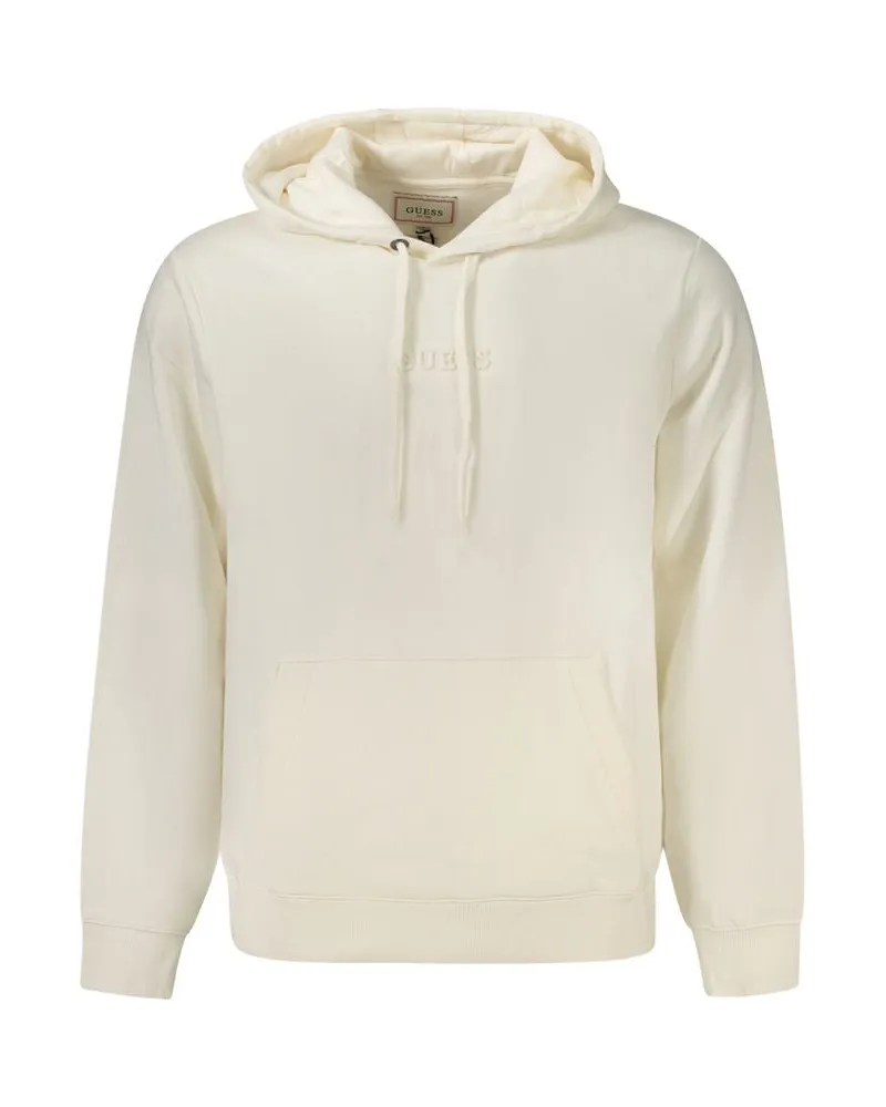 Guess Bianco Baumwolle Herren Hoodie Weiß