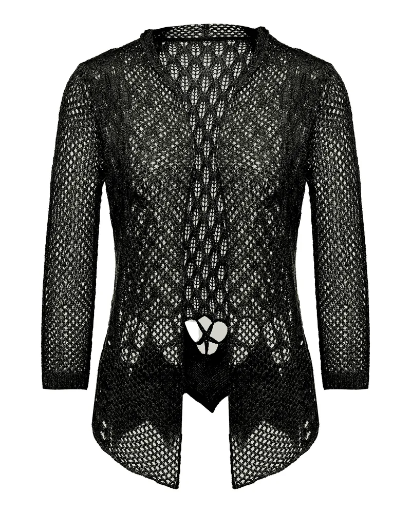 My Mo Strickjacke Frauen schwarz Schwarz