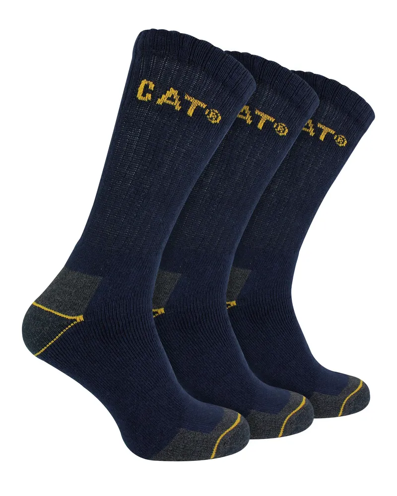 Caterpillar Footwear 3er-Pack Herrensocken aus Baumwolle für Arbeit - Marineblau Marineblau