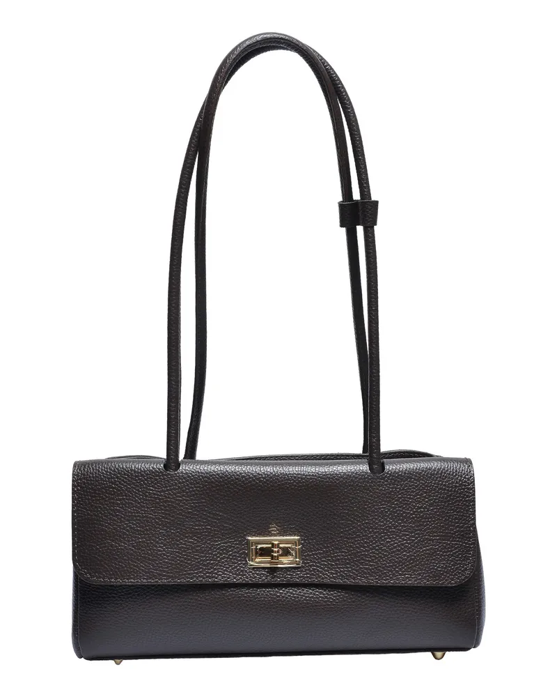 Isabella Rhea Zweifarbig Rindsledertasche Dunkelbraun